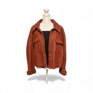 Avec Les Filles Corduroy Utility Jacket - Rust